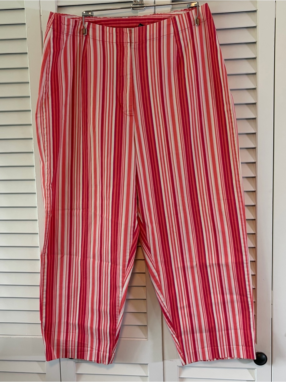 Mossimo Supply Co. Pink & White Striped Wide-Leg Pants